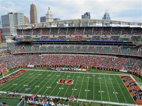 Paycor stadium photos - Section 139 is tagged with: behind away team sideline. Seats here are tagged with: is a folding chair is a wheelchair accessible seat is near visitor's bench is on the aisle. anonymous. Paycor Stadium. Cincinnati Bengals vs Pittsburgh Steelers.